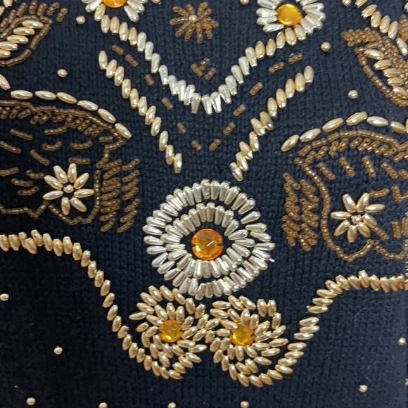 Vintage Sarah Morgan beaded sweater dress/tunic M - Picture 5 of 16